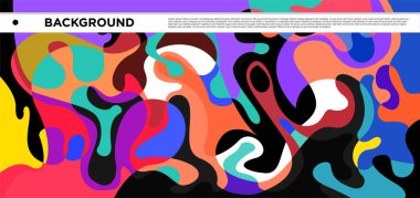 Vektör renkli sıvı ve sıvı soyut arkaplan