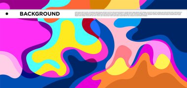 Vektör renkli sıvı ve sıvı soyut arkaplan