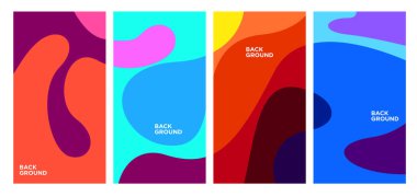 Vektör Renkli Soyut Geometrik ve Sıvı Arkaplan