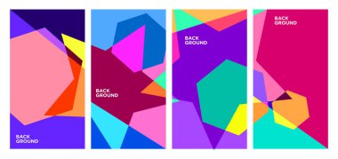 Vektör Renkli Soyut Geometrik ve Sıvı Arkaplan