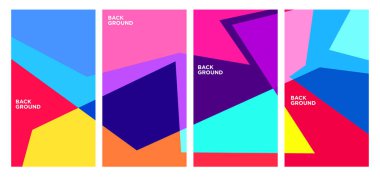 Vektör Renkli Soyut Geometrik ve Sıvı Arkaplan