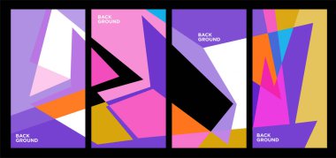 Vektör Renkli Soyut Geometrik ve Sıvı Arkaplan