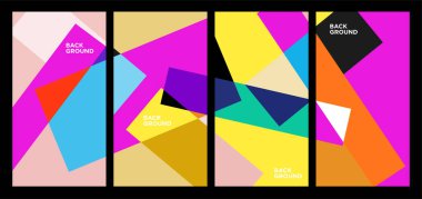 Vektör Renkli Soyut Geometrik ve Sıvı Arkaplan