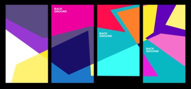 Vektör Renkli Soyut Geometrik ve Sıvı Arkaplan