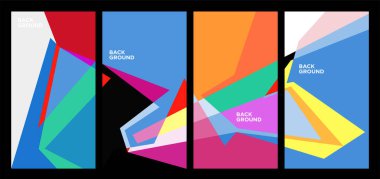 Vektör Renkli Soyut Geometrik ve Sıvı Arkaplan