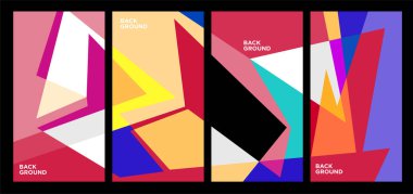 Vektör Renkli Soyut Geometrik ve Sıvı Arkaplan