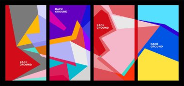 Vektör Renkli Soyut Geometrik ve Sıvı Arkaplan