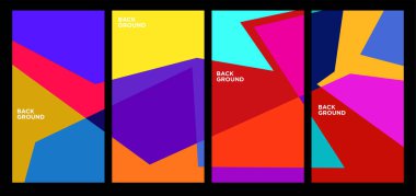 Vektör Renkli Soyut Geometrik ve Sıvı Arkaplan