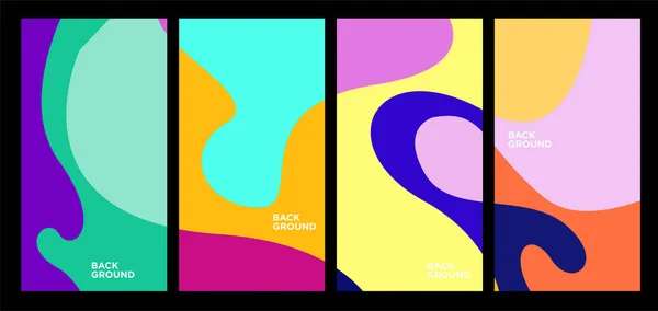 Цветной Векторный Абстрактный Геометрический Жидкий Фон — стоковое фото