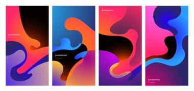 Banner için Vektör Renkli Sıvı ve Sıvı Güzel Arkaplan