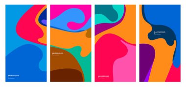 Banner için Vektör Renkli Sıvı ve Sıvı Güzel Arkaplan