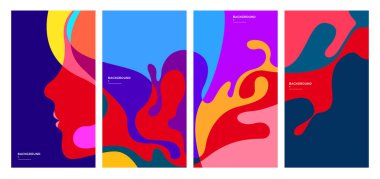 Banner için Vektör Renkli Sıvı ve Sıvı Güzel Arkaplan