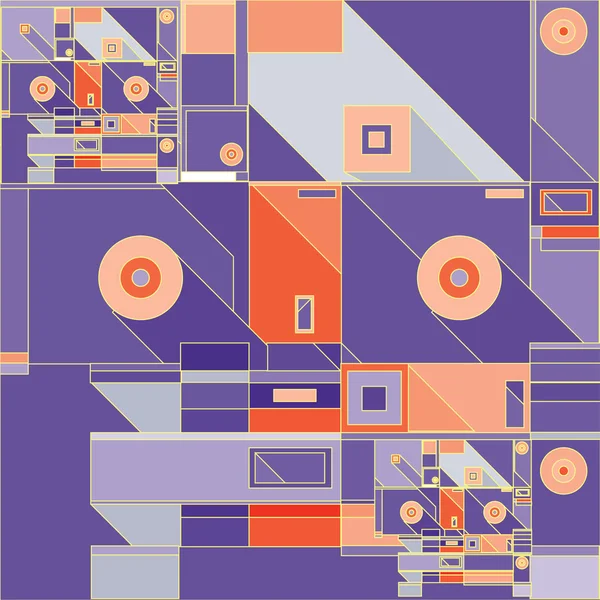 Vector colorido abstracto composición gráfica geométrica — Archivo Imágenes Vectoriales