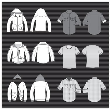 vektör giysi koleksiyonu