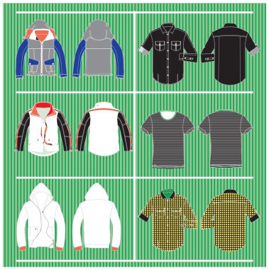 vektör giysi koleksiyonu