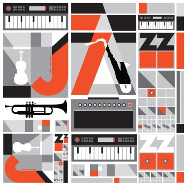 vector jazz music poster for background and layout design