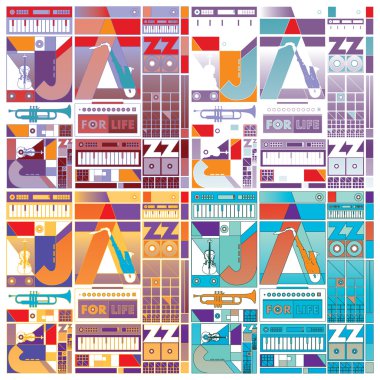 vector jazz music poster for background and layout design