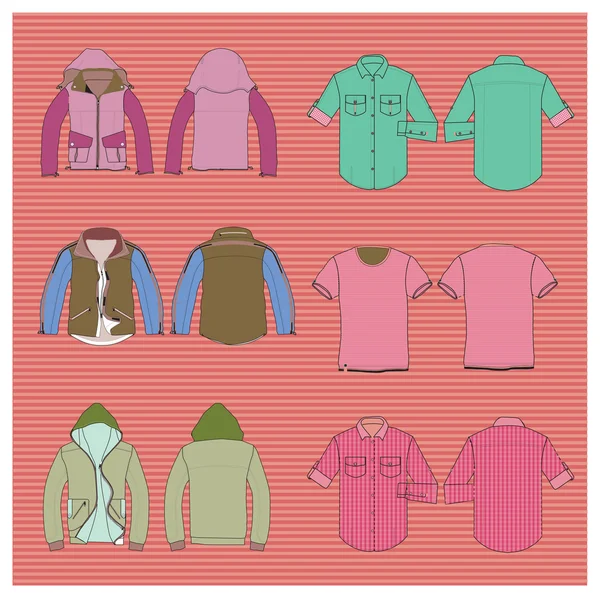 Vector collection of clothes — Stock Vector