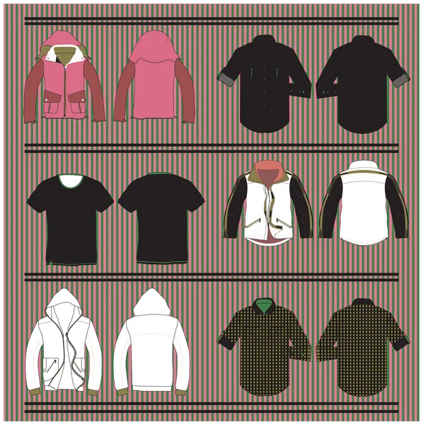 Vector collection of clothes — Stock Vector