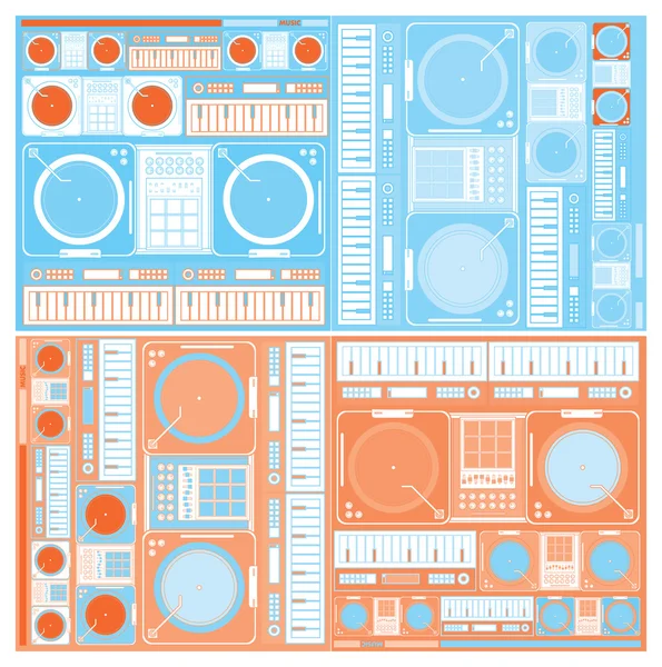 Música vectorial para la vida de fondo y patrón — Archivo Imágenes Vectoriales