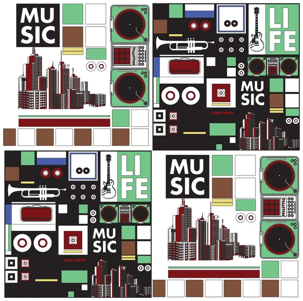 Vektormusik für Lebenshintergrund und -muster — Stockvektor