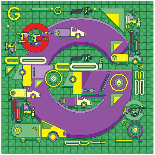 3d 矢量字母 G — 图库矢量图片