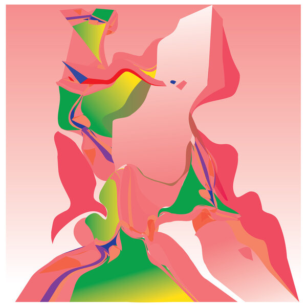 векторные красочные обои на фоне случайных фракталов
