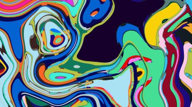 soyut psikedelik dijital sanat eserleri canlı kıvrımlı renkler içerir, dinamik, akışkan bir bileşim oluşturur.