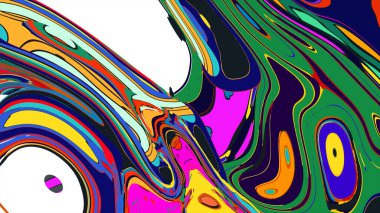 soyut psikedelik dijital sanat eserleri canlı kıvrımlı renkler içerir, dinamik, akışkan bir bileşim oluşturur.