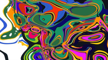 soyut psikedelik dijital sanat eserleri canlı kıvrımlı renkler içerir, dinamik, akışkan bir bileşim oluşturur.