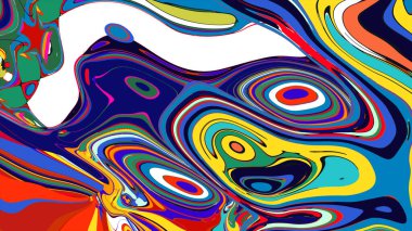 soyut psikedelik dijital sanat eserleri canlı kıvrımlı renkler içerir, dinamik, akışkan bir bileşim oluşturur.