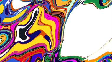 soyut psikedelik dijital sanat eserleri canlı kıvrımlı renkler içerir, dinamik, akışkan bir bileşim oluşturur.