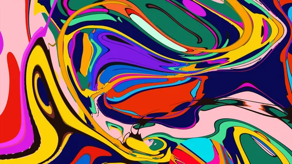 soyut psikedelik dijital sanat eserleri canlı kıvrımlı renkler içerir, dinamik, akışkan bir bileşim oluşturur.