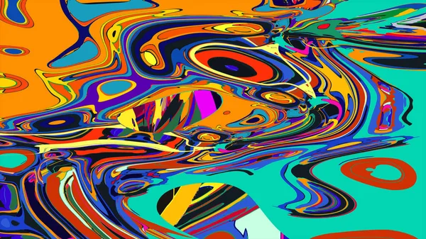 soyut psikedelik dijital sanat eserleri canlı kıvrımlı renkler içerir, dinamik, akışkan bir bileşim oluşturur.