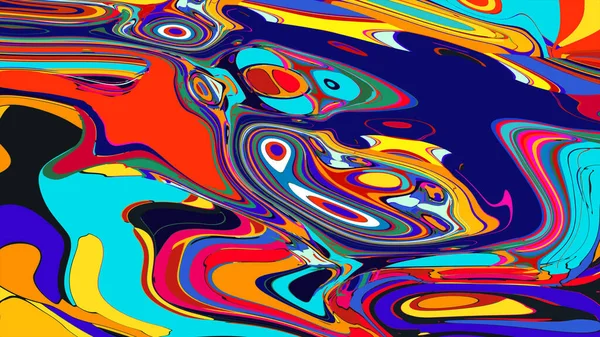 soyut psikedelik dijital sanat eserleri canlı kıvrımlı renkler içerir, dinamik, akışkan bir bileşim oluşturur.