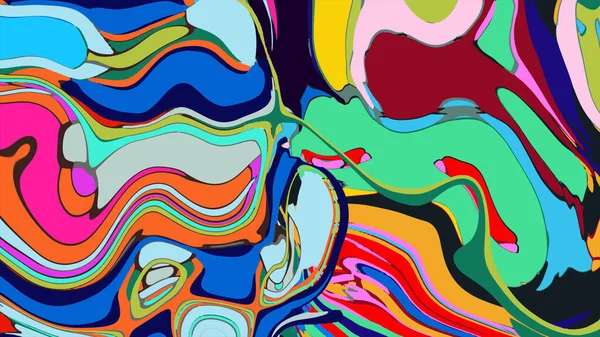 soyut psikedelik dijital sanat eserleri canlı kıvrımlı renkler içerir, dinamik, akışkan bir bileşim oluşturur.