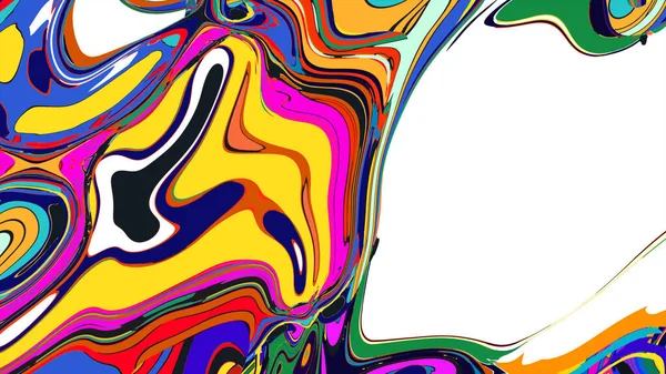 soyut psikedelik dijital sanat eserleri canlı kıvrımlı renkler içerir, dinamik, akışkan bir bileşim oluşturur.