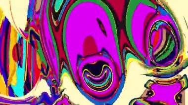 EDM Gösterileri ve Sanatı için Renkli Psikedelik Dalga Hareketi Grafiği