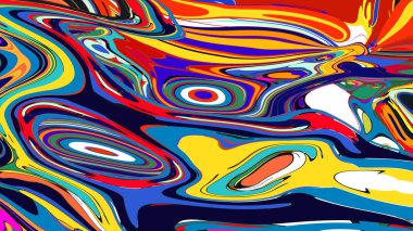 soyut psikedelik dijital sanat eserleri canlı kıvrımlı renkler içerir, dinamik, akışkan bir bileşim oluşturur.