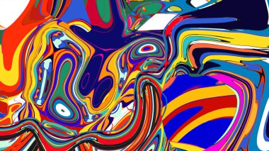 soyut psikedelik dijital sanat eserleri canlı kıvrımlı renkler içerir, dinamik, akışkan bir bileşim oluşturur.