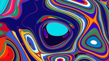 soyut psikedelik dijital sanat eserleri canlı kıvrımlı renkler içerir, dinamik, akışkan bir bileşim oluşturur.