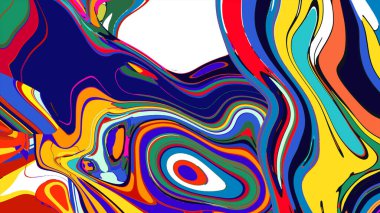 soyut psikedelik dijital sanat eserleri canlı kıvrımlı renkler içerir, dinamik, akışkan bir bileşim oluşturur.