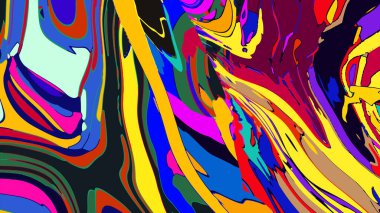 soyut psikedelik dijital sanat eserleri canlı kıvrımlı renkler içerir, dinamik, akışkan bir bileşim oluşturur.