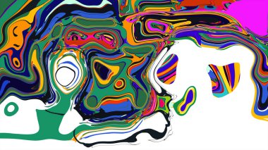 soyut psikedelik dijital sanat eserleri canlı kıvrımlı renkler içerir, dinamik, akışkan bir bileşim oluşturur.