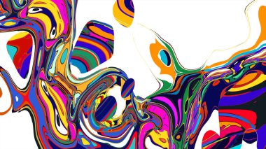 soyut psikedelik dijital sanat eserleri canlı kıvrımlı renkler içerir, dinamik, akışkan bir bileşim oluşturur.