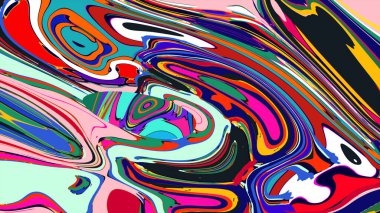 soyut psikedelik dijital sanat eserleri canlı kıvrımlı renkler içerir, dinamik, akışkan bir bileşim oluşturur.