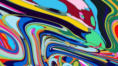 soyut psikedelik dijital sanat eserleri canlı kıvrımlı renkler içerir, dinamik, akışkan bir bileşim oluşturur.