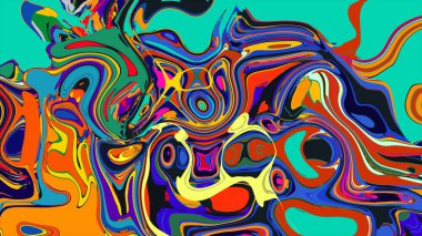 soyut psikedelik dijital sanat eserleri canlı kıvrımlı renkler içerir, dinamik, akışkan bir bileşim oluşturur.