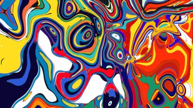 soyut psikedelik dijital sanat eserleri canlı kıvrımlı renkler içerir, dinamik, akışkan bir bileşim oluşturur.