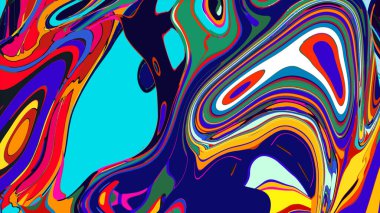 soyut psikedelik dijital sanat eserleri canlı kıvrımlı renkler içerir, dinamik, akışkan bir bileşim oluşturur.